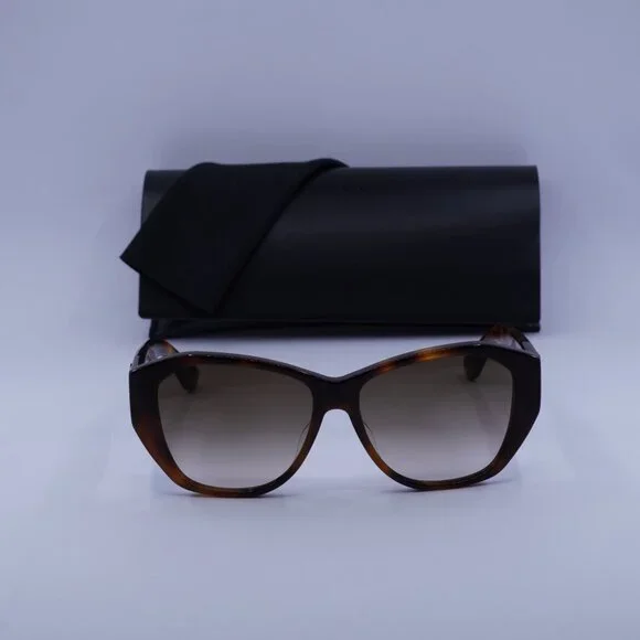 Saint Laurent SL M8 003 Geometric Sunglasses – Havana/Brown - Picture 2 of 10